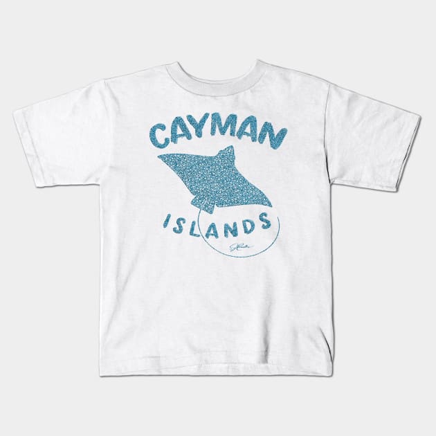 Cayman Islands, Spotted Eagle Ray Kids T-Shirt by jcombs